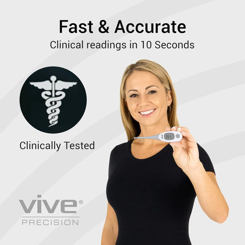 Smart Oral Thermometer - FSA/HSA Approved Medical Grade Body Temperature Reader for Adults, Babies - Digital Fever Monitor with App for Home Use, Under The Tongue, Armpit & Rectal