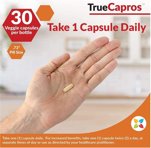 True-Capros Amla Fruit Extract Supplement, Polyphenol Antioxidant Power, 30 Veggie Capsules, Non-GMO Vegan
