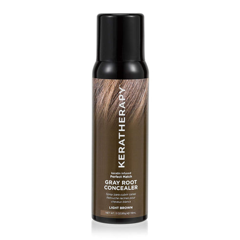 Keratherapy Keratin Infused Perfect Match Gray Root Concealer Spray - Light Brown, 3 oz, 118ml - Root Cover Up Spray to
