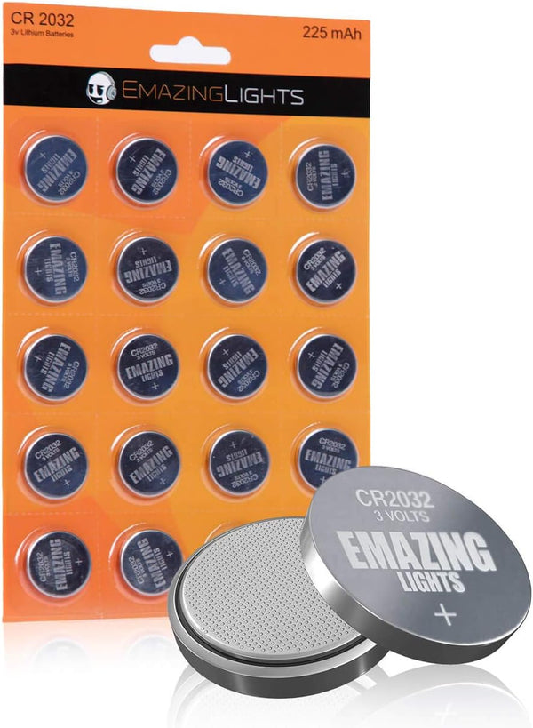 EmazingLights CR2032 3 Volt Lithium Coin Cell Battery (20 Pack)