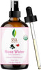 SVA ORGANICS Rose Water 4oz - Refreshing Spray for Skin Care, Hydration, Bath, Soaps, Haircare & Aromatherapy
