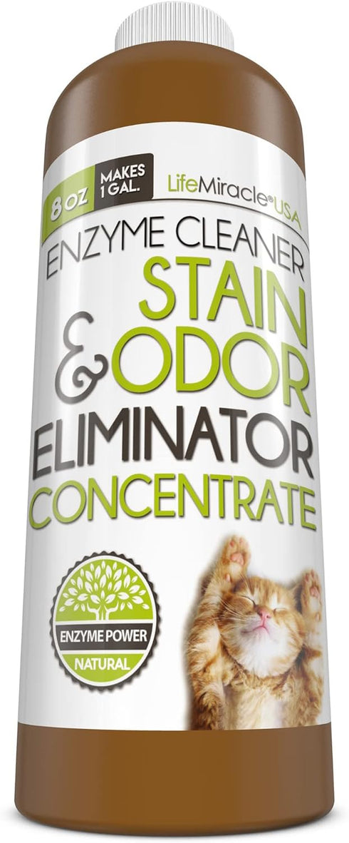 Life Miracle Enzyme Cleaner & Pet Odor Eliminator CONCENTRATE | Deep Cleaning Enzymatic Spot