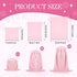 Hillban 20 Pcs Adult Game Toy Storage Bags Microfiber Drawstring Bags Adjustable Toys Organizer Foldable Ditty Bag Pouch Case for Game Toy Cosmetic, 3 Sizes (Light Pink)
