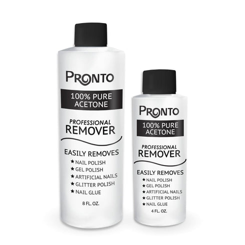 Pronto 100% Acetone Gel Nail Polish Remover, 12 Fl oz (Pack of 2) for Gel & Acrylic Nails