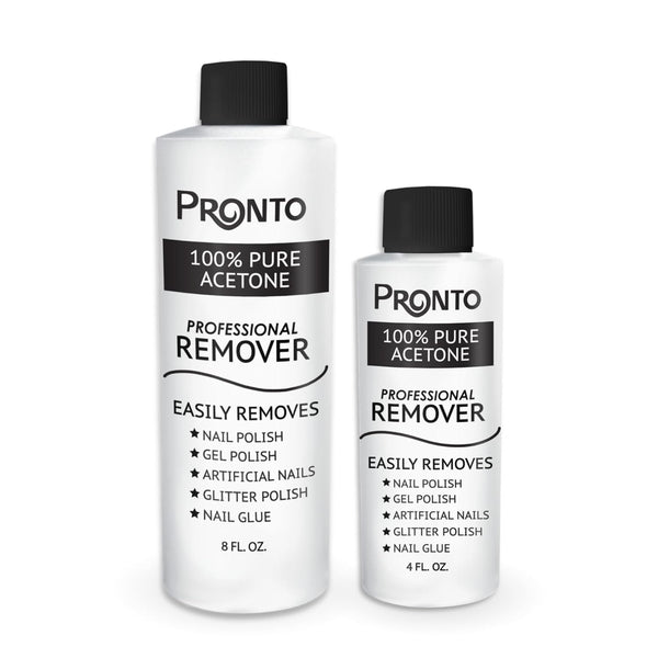 Pronto 100% Acetone Gel Nail Polish Remover, 12 Fl oz (Pack of 2) for Gel & Acrylic Nails