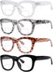 Eyekepper 4-Pack Bifocal Reading Glasses for Women - Large Frame +2.00 Readers