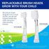 brush-baby BabySonic Infant and Toddler Electric Toothbrush - Ages 0-3 Years, Smart LED Timer and Gentle Vibration,