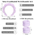 Spa Headbands for Washing Face Wristband Set Sponge Makeup Skincare Headband Wrist Towels Bubble Soft Terry Towel Cloth Hairband for Women Puffy Headwear Non Slip Thick Thin Hair Headwear (Lilac)