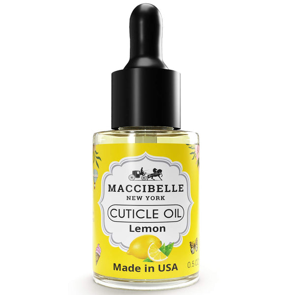 Maccibelle Cuticle Oil, 0.5 oz to Soothe Dry Cracked Cuticles (Lemon, 0.5 Fl Oz)