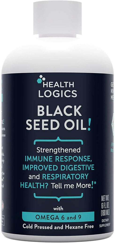 Health Logics Black Seed Oil, Pure Cold Pressed, 6 fl oz