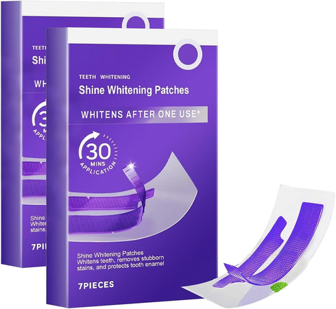 YLbufllay 2PC Purple Whitening Strips, Teeth Whitening Strips 14 Strips 28 Treatments, for