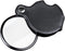 Mini Folding Pocket Magnifier with 10X Loupe, 60mm Diameter Lens for Reading, Hobby, Inspection, Black Sleeve