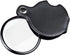 Mini Folding Pocket Magnifier with 10X Loupe, 60mm Diameter Lens for Reading, Hobby, Inspection, Black Sleeve