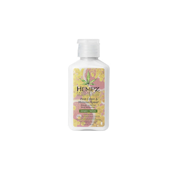 Hempz Fresh Fusions Energizing Herbal Body Moisturizer, Pink Citron & Mimosa Flower, 2.25 Fl Oz