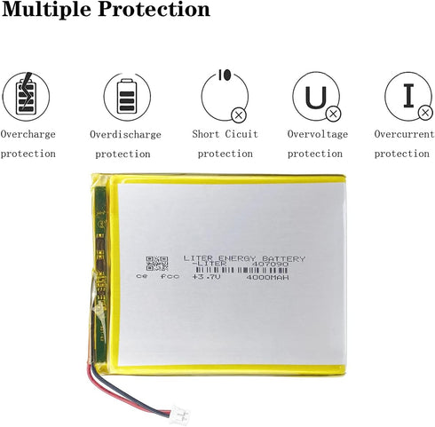 Liter energy battery 3.7V 4000mAh 407090 Liter energybattery Lipo Battery Rechargeable Lithium ion Polymer Battery