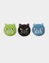 Set 3 Kikkerland Reusable Cat Scrub Sponge Cleaning Supplies for Kitchen, Home Essentials Fun Gifts for Kids & Adults