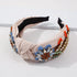Yusier Baroque Rhinestone Crystal Headbands for Women | Exquisite Embroidered Hair Band Available in 5 Colors (Beige)