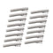 Silver Metal Alligator Hair Clips - 100 Pcs Flat Top with Teeth, 55mm, Hairdressing Salon Hairpins
