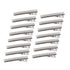 Silver Metal Alligator Hair Clips - 100 Pcs Flat Top with Teeth, 55mm, Hairdressing Salon Hairpins