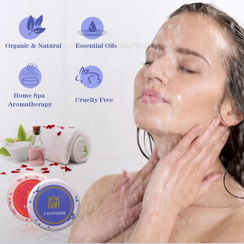 KAV Aromatherapy Shower Steamers Set, 9 pc Shower Bombs for Relaxation - Stress Relief Gift Set for Women