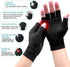 Copper Arthritis Gloves for Women Men, Fingerless Breathable Compression Gloves for Joint Support