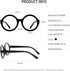 OCCI CHIARI Round Reading Glasses for Women, Fashion Reader 0 1.0 1.5 2.0 2.5 3.0 3.5 (Black, 3.0)