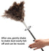 Ostrich Feather Duster Pole up to 72 Inch, Extendable Feather Duster for Home Cleaning Ceilings, Furniture, and Fans