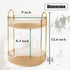 Rotating Makeup Organizer - 2 Tier Lazy Susan Trays for Skincare & Perfume, Amber Gold Bathroom Counter Vanity