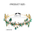 JEAIRTS Green Rhinestone Headband, Gold Leaf Wedding Headpiece, Bridal Crystal Hair Accessories for Women