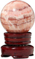 LLCUJVVR Decor,40~45mm Quartz Crystal Ball,Red Meat Stone Ball for Decoration,Crystal Ball Home Furnishings, Crystal