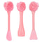 Silicone Facial Cleansing Brush, Beomeen 4 in 1 Handheld Face Scrubber for Gentle Exfoliating