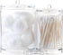 Huji Acrylic Cosmetic Organizer for Q-Tip & Cotton Ball Holder with Lids - 9.36oz & 17.61oz Jars