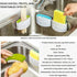 Suction Cup Knife Cleaning Brush Double-Sided Kitchen Scrubber for Cutlery, Chopsticks, Fruits Creative Sink Brush