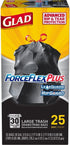 Glad Large Trash Bags, 30 Gallon, 25 Bags, with Drawstring