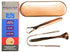 Metal Tongue Scrapers, 3 Piece Set 304 Stainless Steel with Storage Case