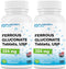 Puregen Labs Ferrous Gluconate 324 mg Iron Supplement, Gentle on Stomach | 2 Pack - 200 Tablets Total