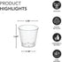 Party Essentials 50 Count Hard Plastic Shot Glasses, 1-Ounce, Clear