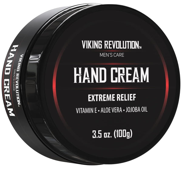 Viking Revolution Hand Cream for Men - Repair Cream for Dry Cracked Hands with Aloe Vera & Vitamin E (3.5oz)