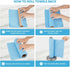 AIDEA Blue Microfiber Cleaning Cloth Roll, 75PK, Washable Shop Rags, Lint Free Cleaning Towels for House, Kitchen, Car