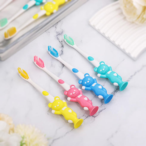200pcs Bulk Disposable Kid Toothbrushes - Individually Wrapped for Age 2+ Children, Boys Girls Toothbrush (4 Colors)