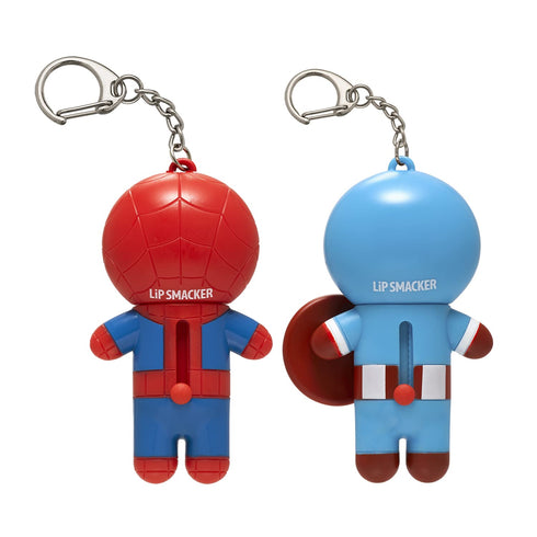 Lip Smacker Marvel Keychain Lip Balm for Kids - Spiderman & Captain America