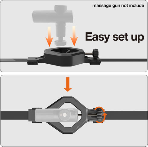 Massage Gun Holder for Hard to Reach Areas. Relieve Muscle Pain in Shoulders, Upper Back, Lower Back, Legs. Compatible