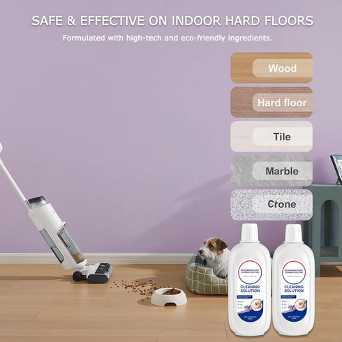 Vacbeuta 2 Packs Floor Cleaner Lavender Scent Compatible with Tineco Cleaning Solution Rifill Deep Cleaning for Tineco
