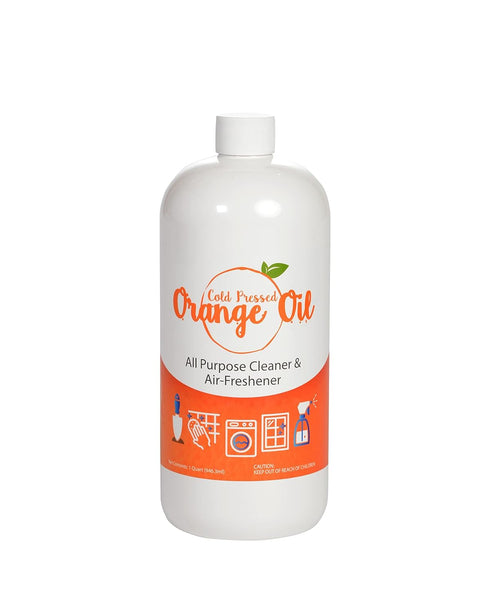 Premium Cold Pressed Orange Oil Concentrate - 32 oz (D-Limonene) - All-Natural Citrus Cleaner and Degreaser