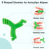 Chewies for Invisalign Aligner, DLENP 8 PCS Y-Shaped Chewies for Aligner Trays, 2 Pcs Unflavored, Strawberry, Mint,
