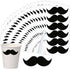 Mustache Stickers for Happy Father's Day - 234 Pcs Chalkboard Labels for Cup Bottle Party Supplies