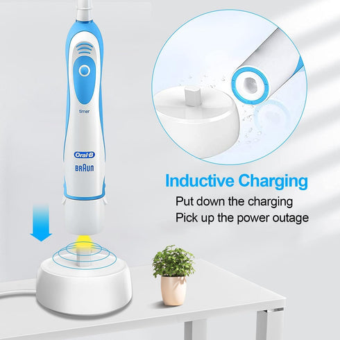 USB Electric Toothbrush Charger for Braun Oral B 3757, Replacement Waterproof Inductive Charging Base for Travel