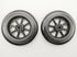 Universal Walker Replacement Wheels, 5” Caster Wheels, 5/16" (8MM) Axle Mounting Hole, 30MM Shaft Height, 1 Pair, Black
