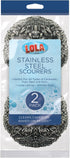 Lola Products Stainless Steel Scouring Pad, 18 Grams, Curled Flat Wire for Cookware Cleaning, 1 Pack