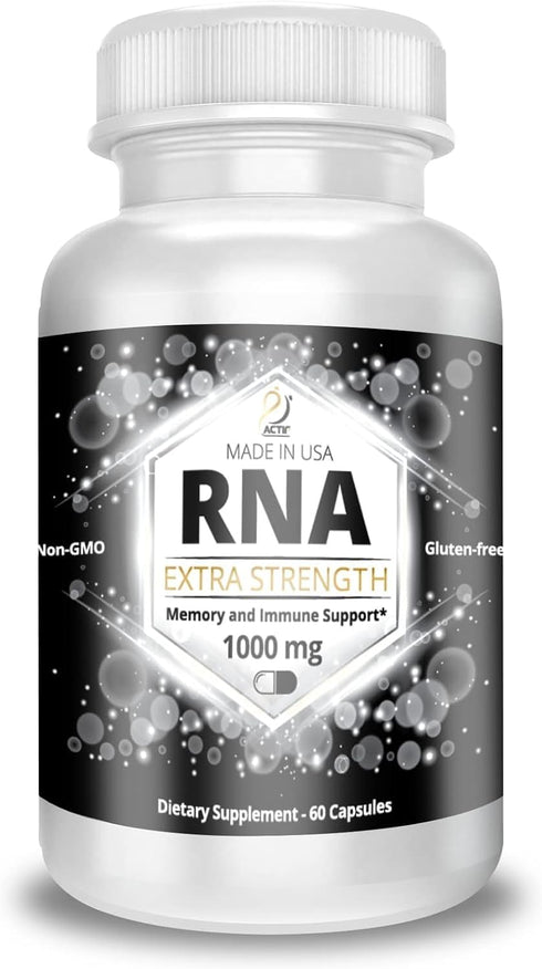 ACTIF RNA Extra Strength 1000 Mg Supplement, Memory and Immune Support, 60 Capsules